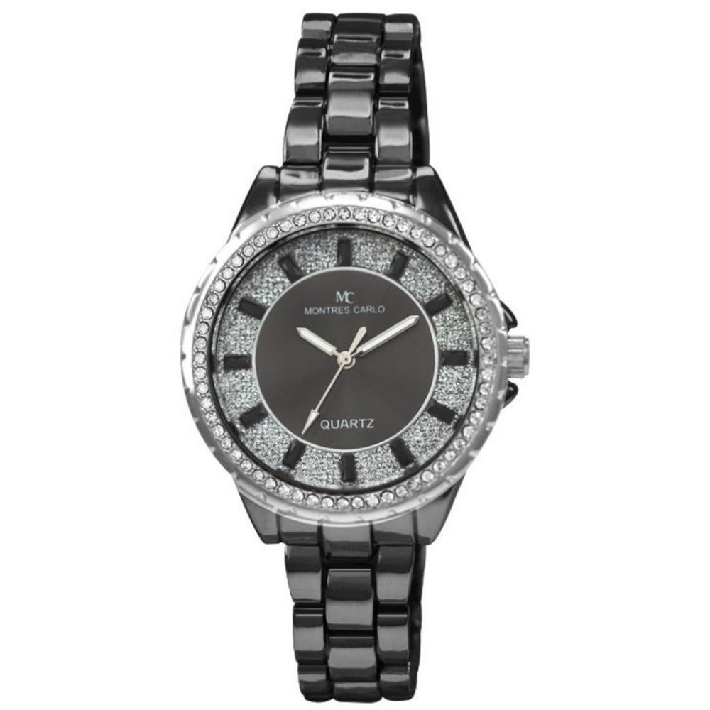38mm Montres Carlo Women Fashion Luxury Ladies Stones Quartz Wrist Dress Watch